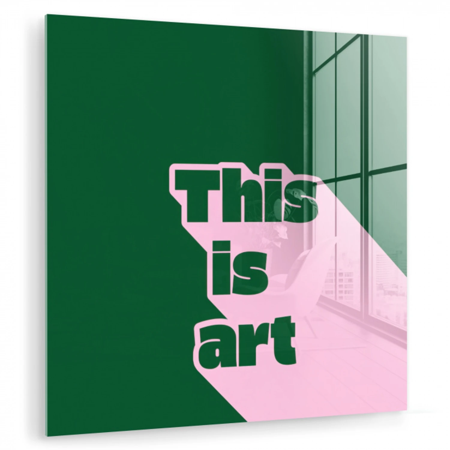 This is art - Schaduw - Roze plexiglas 5mm klein -zzzproduct_nieuw