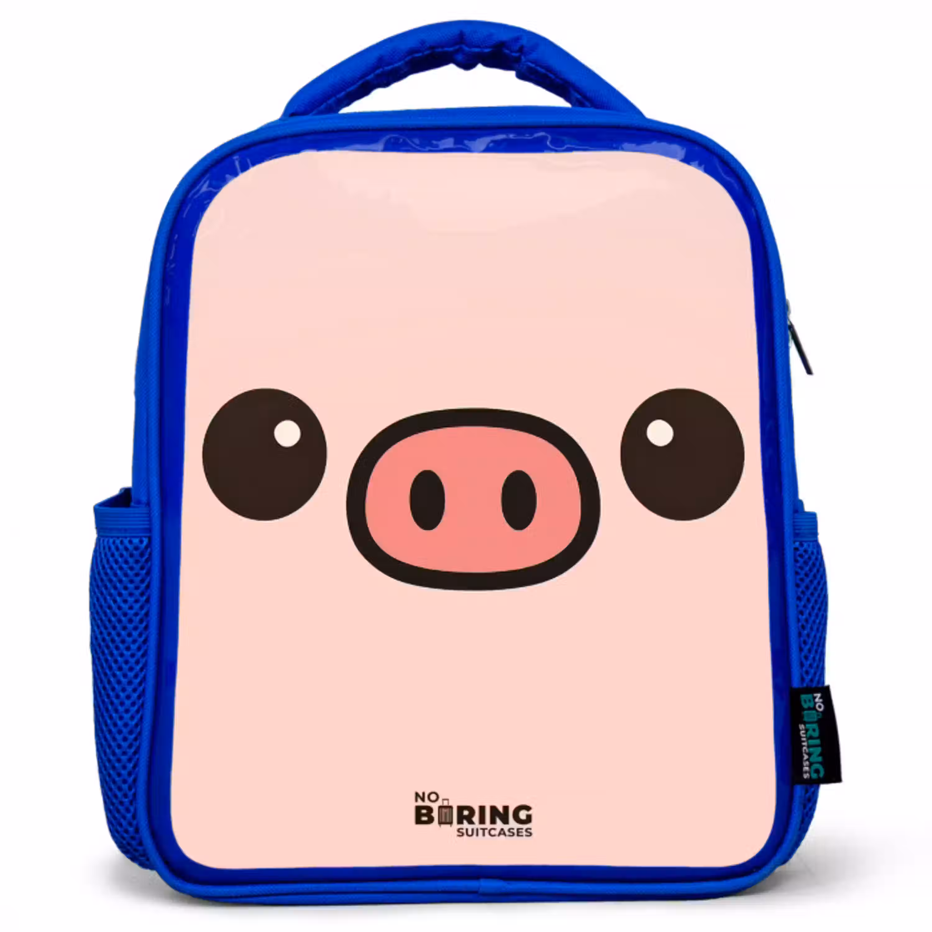 Kawai - Varken - Roze Kinderrugzak - Blauw middel -3d