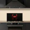 Krab - Rood - Vissen - Schaaldieren keuken achterwand spatscherm klein -sfeer1