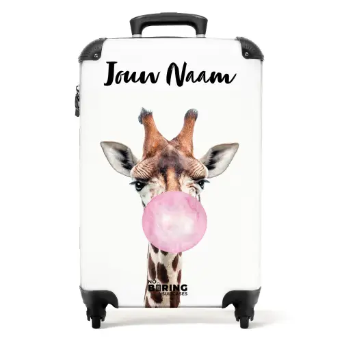 Kauwende Kobus NBS - Handbagage koffer - Kinderen Unisex middel -productfoto_recht