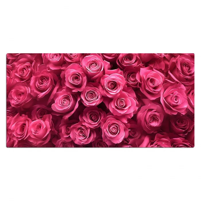 Rozen - Pink - Bloem Muismat XXL klein -3d_leeg