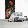 Stilleven met bloemen en een horloge - Schilderij van Abraham Mignon fotobehang vinyl groot -slaapkamer