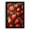 Aardbei - Fruit - Rood fotolijst zwart zonder passe partout klein -3d