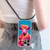 Koe - Bloemenkrans - Oorhangers - Kimono Hoesje iPhone 16 Pro Max met koord klein -sfeer5