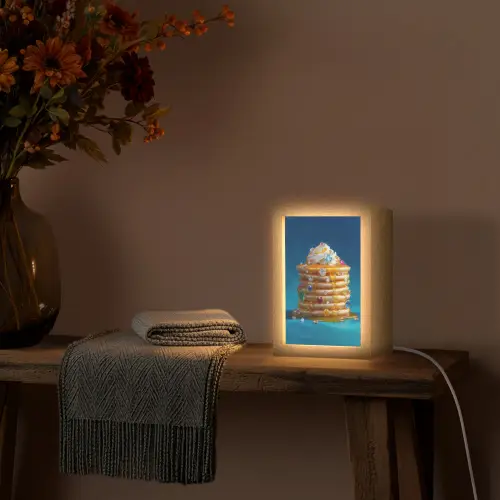 Pannenkoeken - Steentjes - Glitter - Slagroom Light Box met kabel (Tafellamp) klein -sfeer4