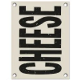 Kaas - Decoratie - Beige - Cheese tuinposter los doek klein -3d