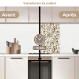Beige - Patroon - Roest - Verf keuken achterwand 2 middel 865 -voor-na2_FR