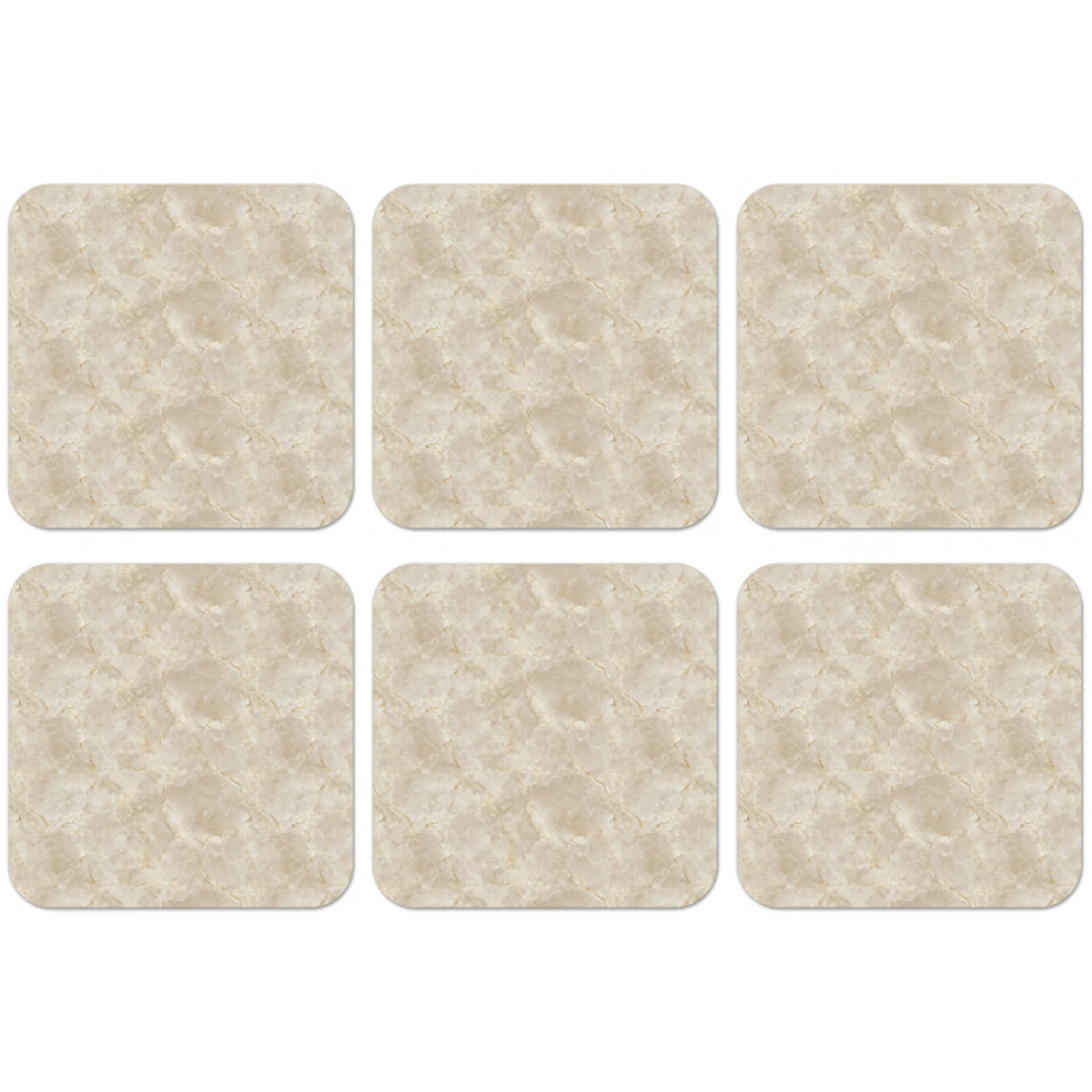 Lichtbeige - Marmer - Aders onderzetter kurk middel 366 -zkaufland3dotto