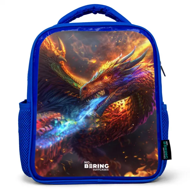 Chroma krijger Kinderrugzak - Blauw middel -3d