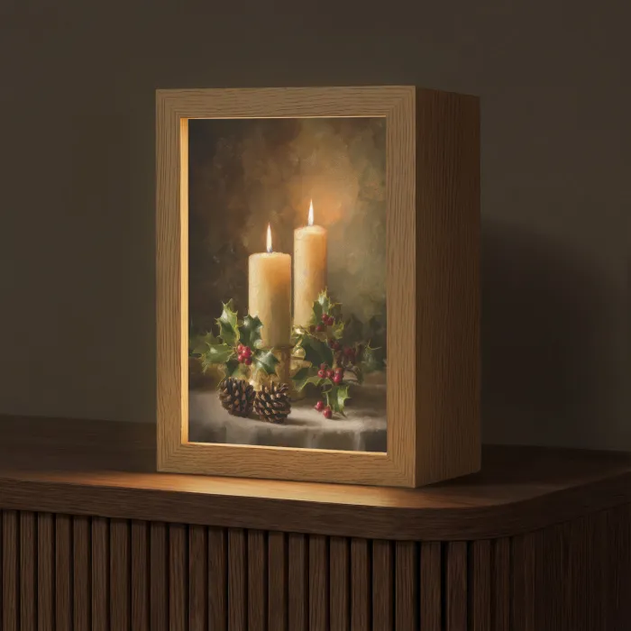Kaarslicht - Kerst - Veelkleurig Light Box met kabel (Tafellamp) klein -z3d_website