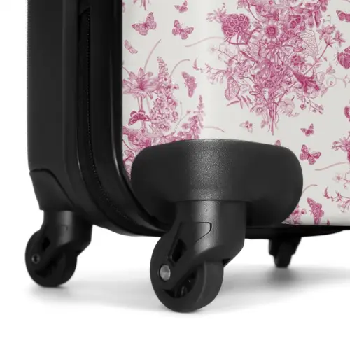 Klassiek boeket patroon roze NBS - Handbagage koffer - Kinderen Unisex middel -wiel