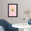 Grl pwr - Bliksem - Roze fotolijst zwart zonder passe partout klein -sfeer4