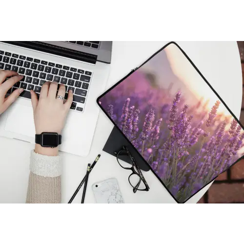 Lavendel - Paars - Zonlicht laptophoes neopreen klein -bureau