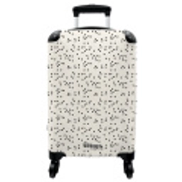 Valentijn verspreide hartjes patroon zwart NBS - Handbagage koffer - Vrouwen middel -3d