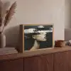 Gezicht - Vrouw - Zwart - Abstract Light Box met batterij (Wandlamp) middel -sfeer2