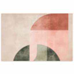 Cirkel - Abstract - Roze poster papier klein -3d