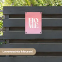 Home - Letters - Groot - Roze tuinposter los doek klein -sfeer3