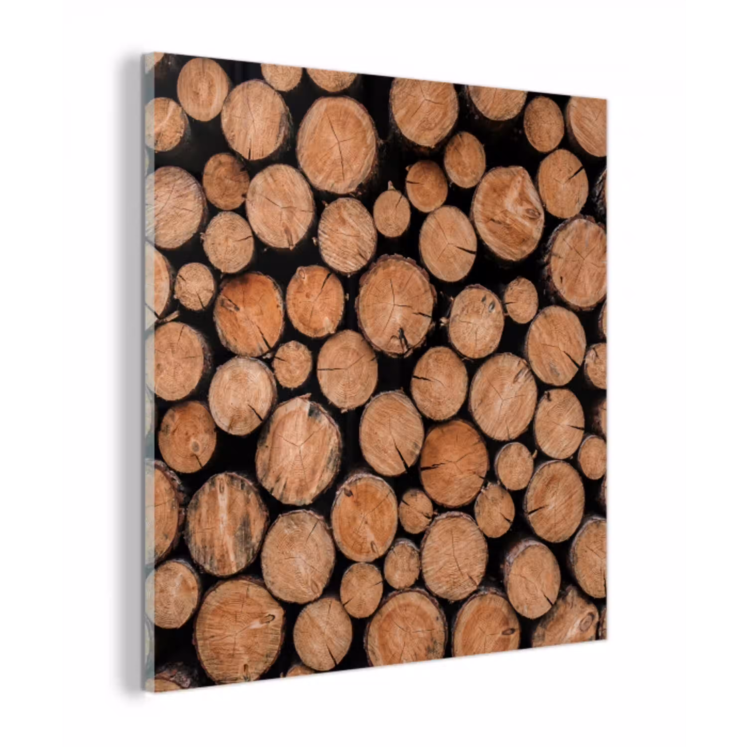 Houtblokken - Textuur - Patroon - Bruin - Rustiek plexiglas 5mm klein -z3d