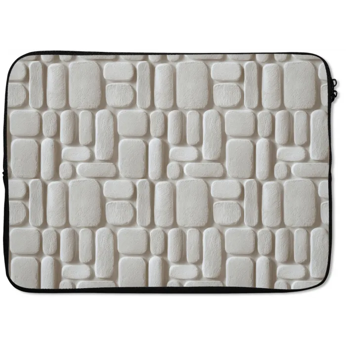 Reliëf - Structuur - Wit laptophoes neopreen klein 279 -zkaufland3dotto