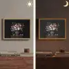 Bloemenvaas - Hout - Bloemen - Boeket Light Box met batterij (Wandlamp) middel -sfeer3