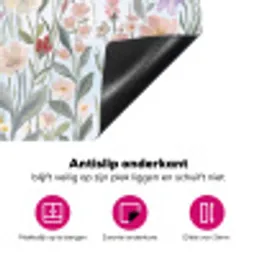 Weidebloemen - Illustratie - Kleurrijk Inductie beschermer vinyl 3mm klein -wsfeer4_website