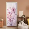 Bloemen - Lila - Watercolor - Kunst deurposter klein -sfeer1