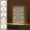 Abstract - Lijnen - Zwart Light Box met kabel (Tafellamp) klein 925 -USP_NL