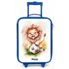 Speelse leeuw met voetbal op grasveld Kinderkoffer - Blauw klein -zz3dotto
