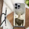 Pluis - Vrouw - Beige Hoesje iPhone 16 Pro Max met koord klein -sfeer4
