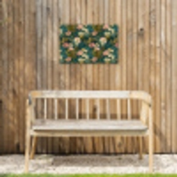 Wilde bloemen - Botanisch - Patroon - Roze - Romantisch Tuinposter op houten frame 2 cm dik klein 845 -sfeer4