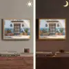 Deur - Manden - Planten Light Box met batterij (Wandlamp) middel -sfeer3
