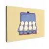 Eieren - Doos - Minimalistisch - Blauw canvas 2cm klein -z3d
