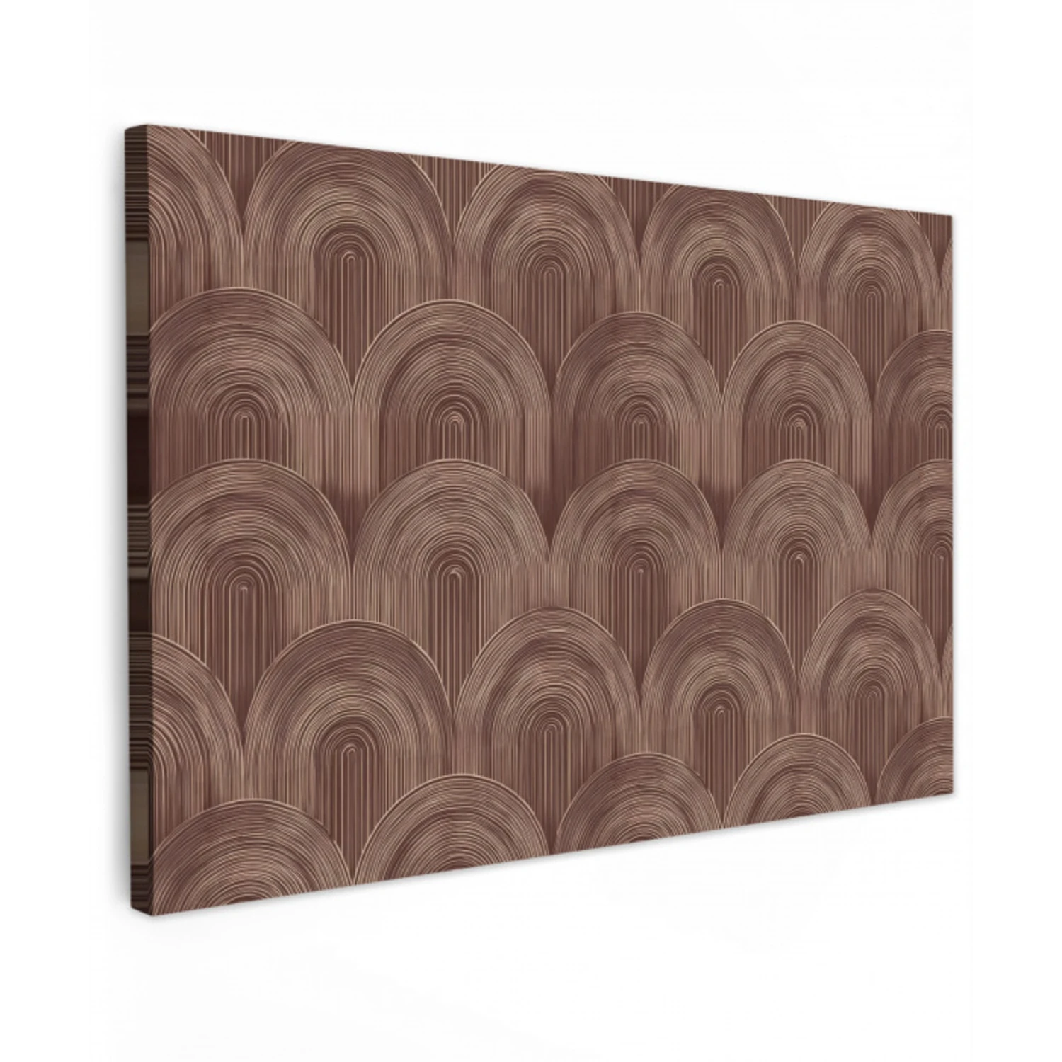 Ritmisch - Effect - Bruin Tuinposter op houten frame 2 cm dik klein 845 -3d