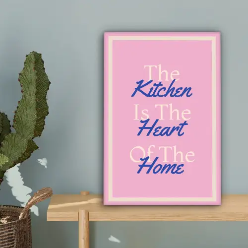 Tekst - Blauw - Keuken - Kader canvas 2cm klein -sfeer4