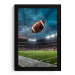 Football - Bal - Stadion - Sport fotolijst zwart zonder passe partout klein -3d