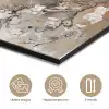 Amandelbloesem - Kunst - Van Gogh - Beige - Abstract aluminium wit klein -closeup_NL