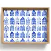 Patroon - Huizen - Blauw Dienblad Rechthoek middel 911 -z3d_shopping