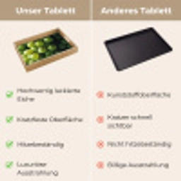 Druiven - Tros - Groen Dienblad Rechthoek middel -USP_VergelijkingDE