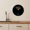 Cocktail - Zwart - Spetters - Glas KitchenYeah - Keuken - Wandcirkel Forex klein -sfeer3