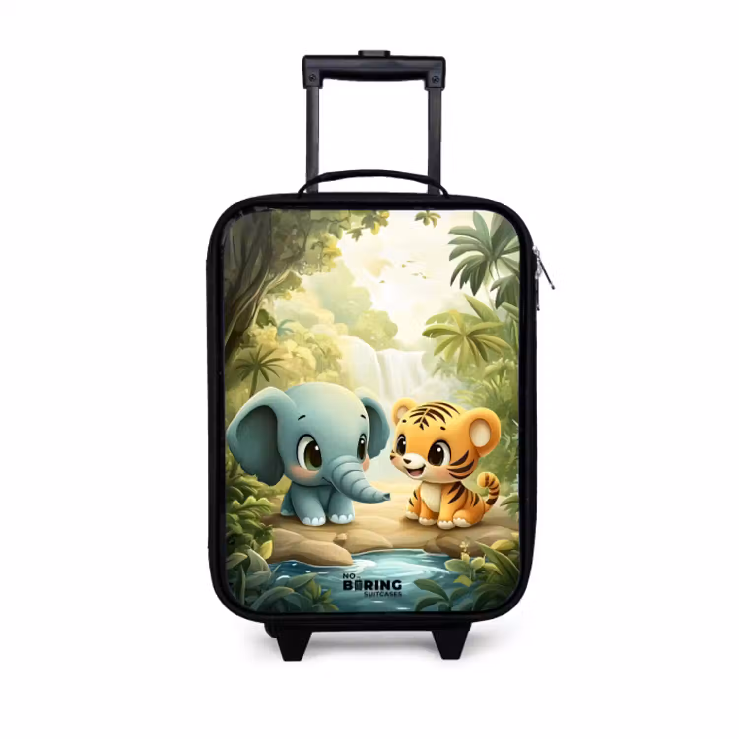 Kinderkoffer - Zwart - Olifant - Tijger - Bos - Jungle