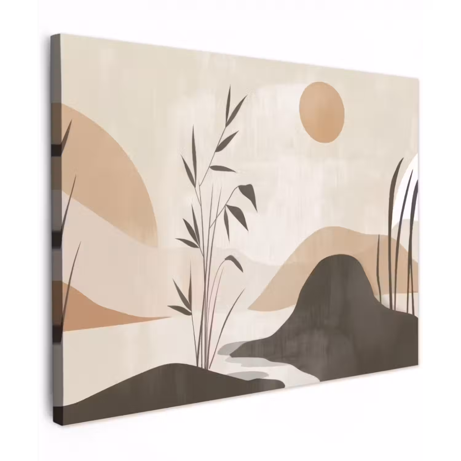 Leinwandbild - Japandi - Landschaft - Beige