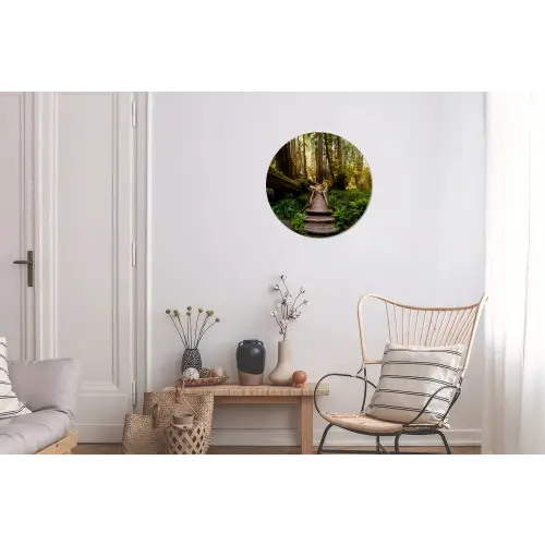 Jungle - Natuur - Trap - Bomen Wandcirkel aluminium klein -woonkamer