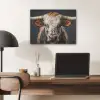 Stier - Kleurrijk - Hoorns PET vilt klein -sfeer5