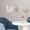Golvende lijnen - Vloeiend - Zandkleurig poster papier klein -sfeer3