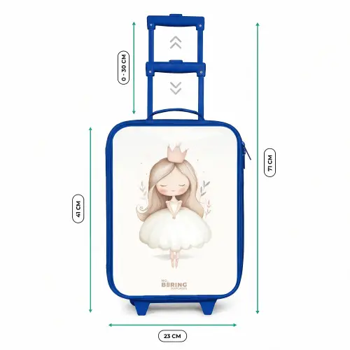 Sierlijke prinses in het wit Kinderkoffer - Blauw klein -productfoto_formaten