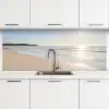 Zee - Zon - Zand keuken achterwand 2 middel -3d