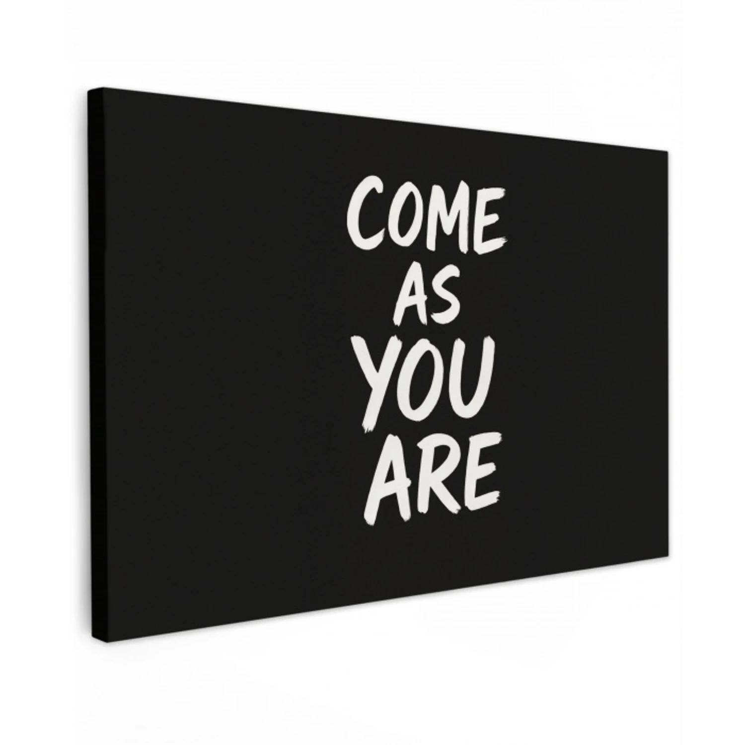Quote - Zwart - Simpel canvas 2cm klein -z3d
