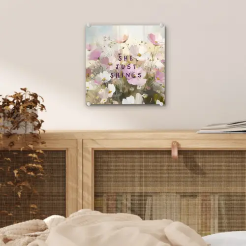 Quote - Bloemen - Schilderachtig plexiglas 5mm klein -sfeer4