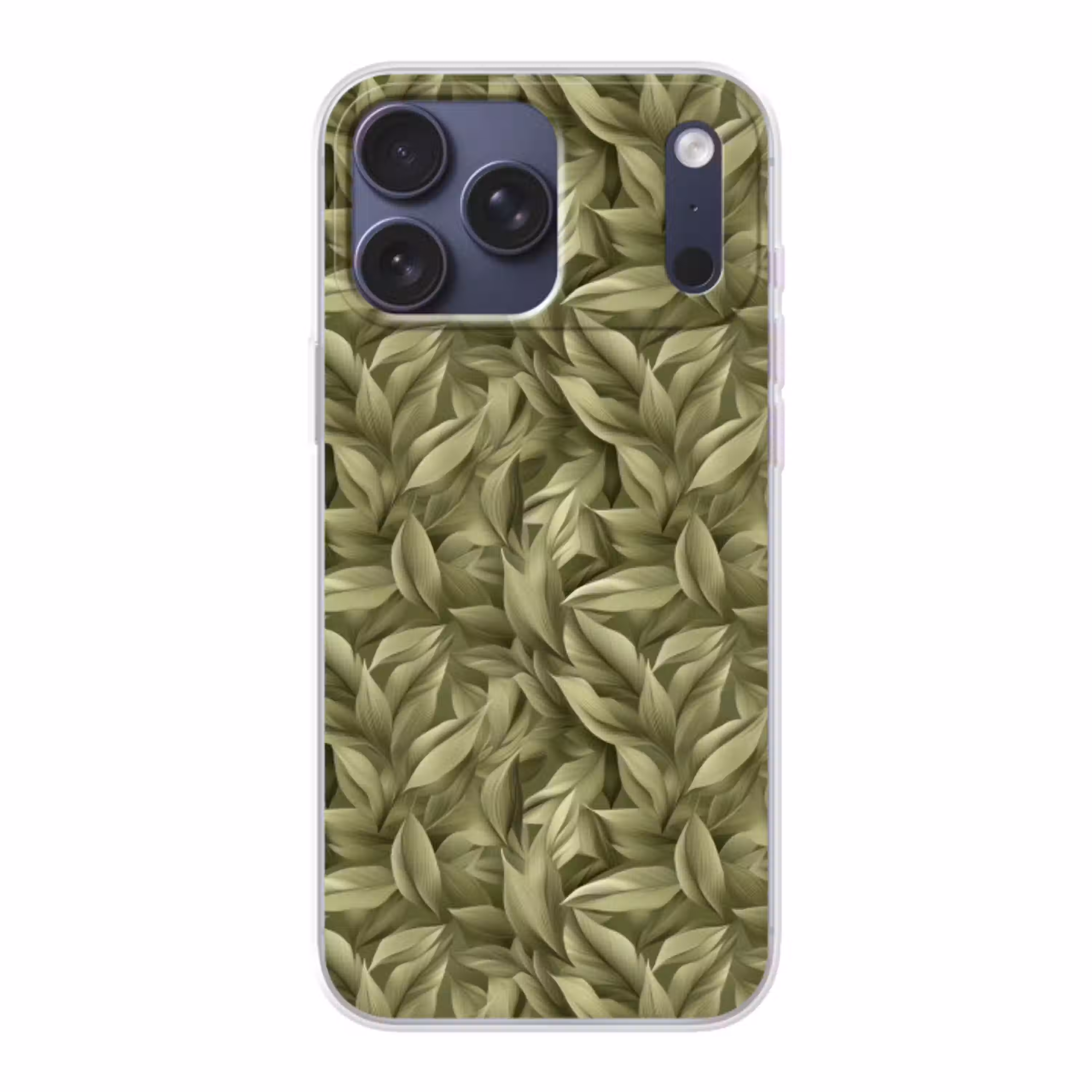 Bladeren - Modern - Groen Telefoonhoesje iPhone 17 Pro Max klein 879 -3d