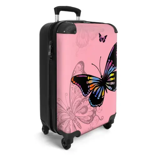 Bubblegum butterfly Koffer - NBS - Handbagage middel -productfoto_3d